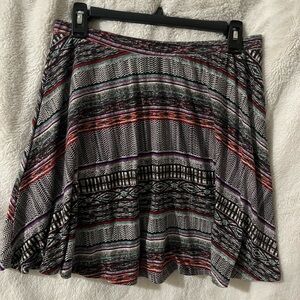 A-line, skater skirt, tiki style print, size Med
